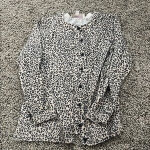 Leopard Print Button-Up Cardigan